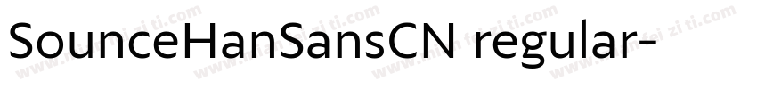 SounceHanSansCN regular字体转换